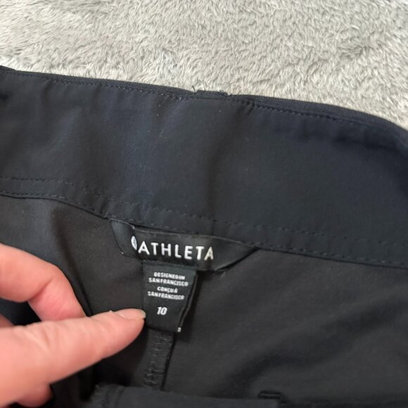 Athleta Skyline High Rise Barrel Leg Pants Black Women's size 10 - Picture 4 of 9